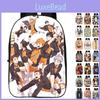 Fashionable Karasuno High School Backpack With Anime Haikyuu Print And Easy-clean Fabric
