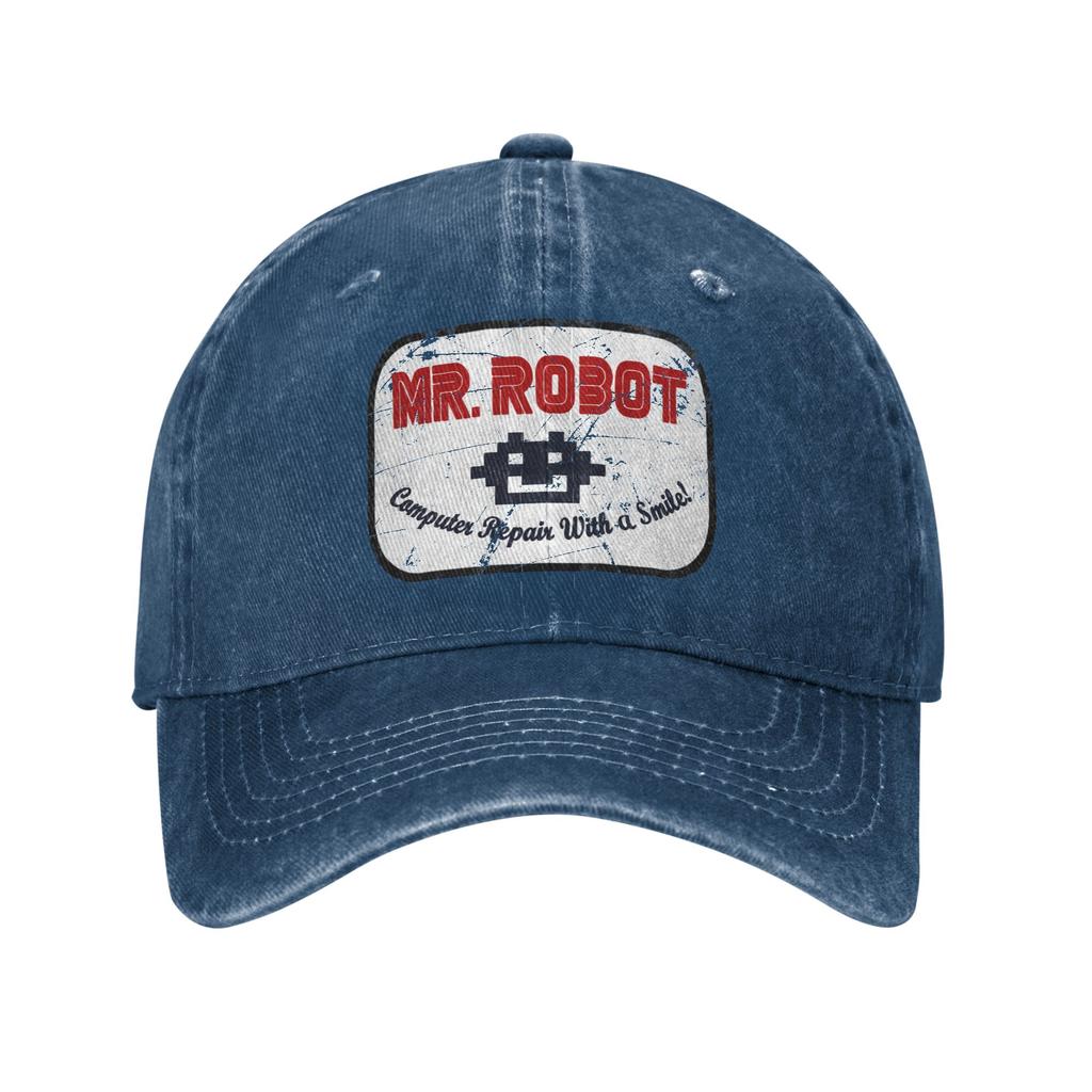 Кепка-бейсболка Mr Robot Ремонт компьютеров С улыбкой Ретро Потертая Программист Головной убор Кепки Шляпа