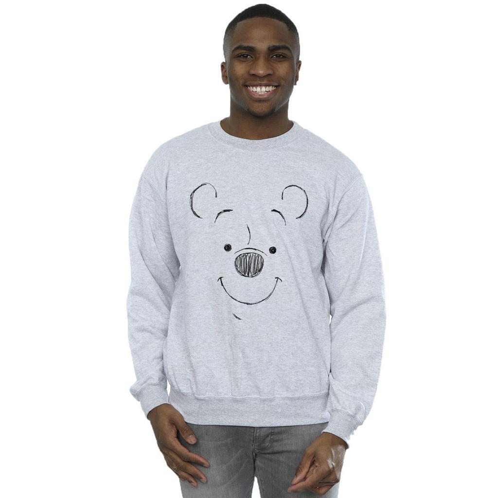 Disney Mens Winnie The Pooh Winnie The Pooh Face Sweatshirt