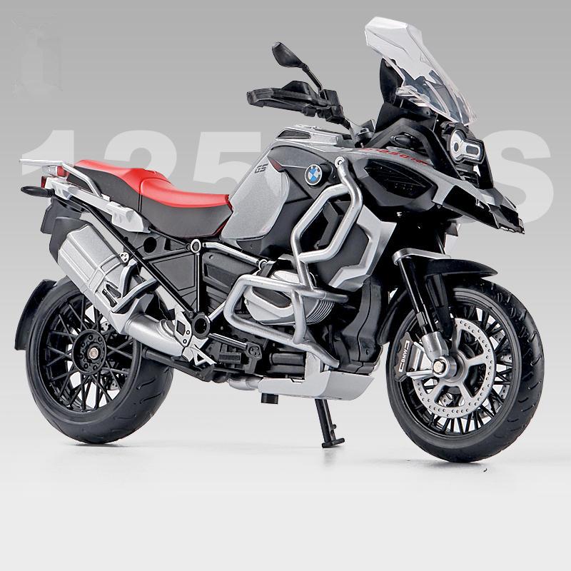 Масштаб 1/12 R1250 GS, литая под давлением модель мотоцикла, игрушка со звуком и светом для детей, коллекция подарков для мальчиков и девочек