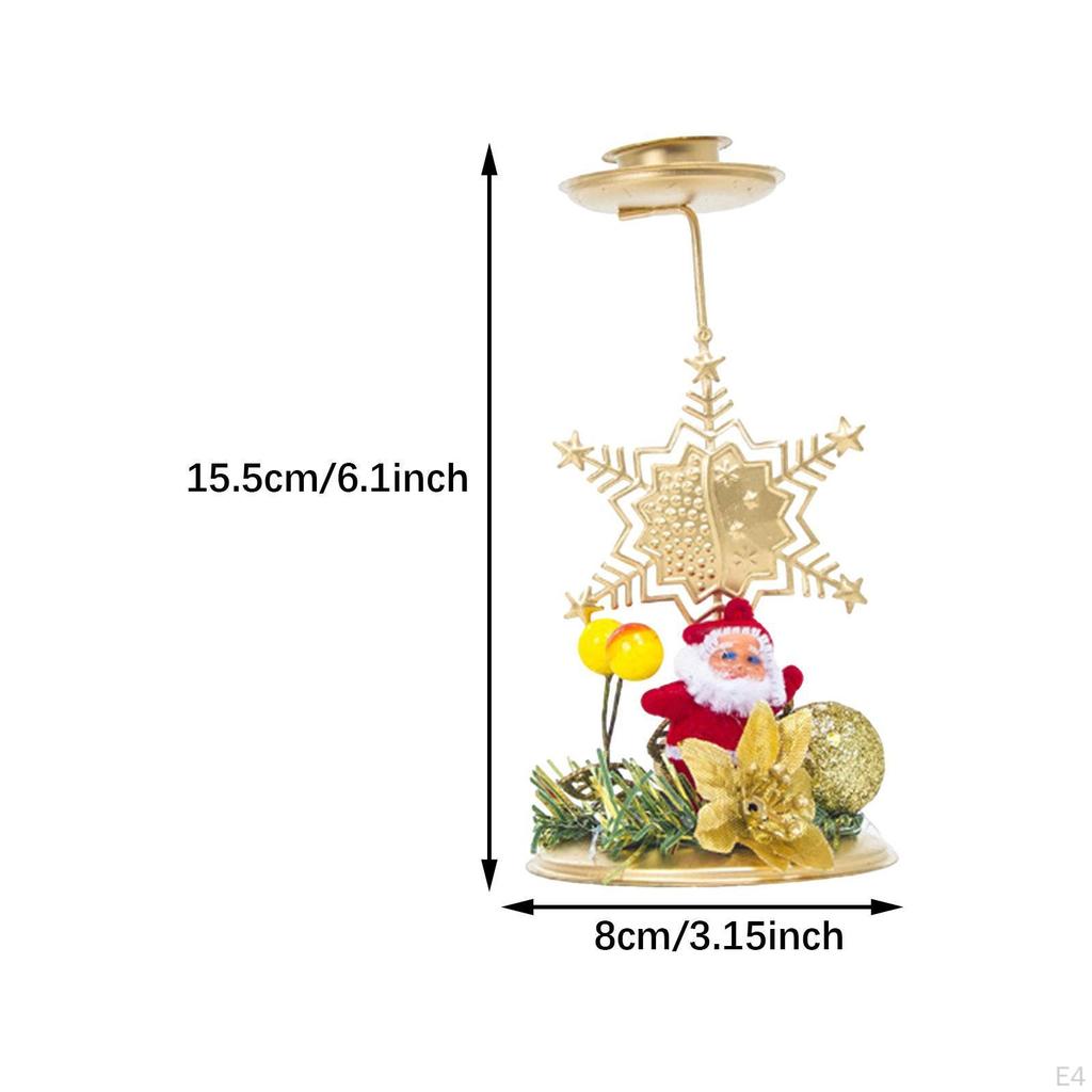 Christmas Candle Holder Candlestick Candelabra Iron Party Decor Hotel Holiday Table Decoration