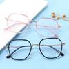 Очки с плоскими линзами, блокирующие синий свет, Женская оправа для очков для близорукости, Большая оправа, делающая лицо маленьким, Мужская оправа для очков