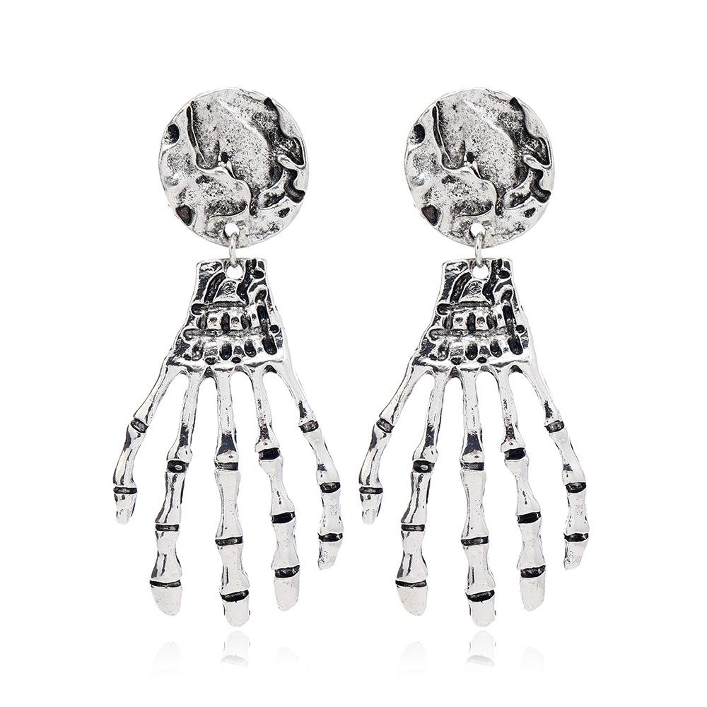 Аксессуары на Хэллоуин, ретро-серьги с черепом и косточкой, персонализированные серьги
