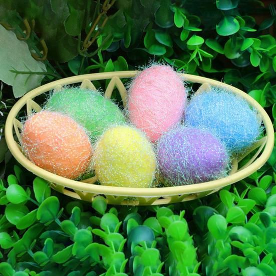 1 Набор Искусственное Пасхальное Яйцо Яркий Праздничный Штрих Пенополистирол Красивое Имитационное Пасхальное Яйцо для Вечеринки