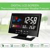 LCD Color Screen Digital Display Snooze Alarm Clock Indoor Temperature And Humidity Monitor Weather Forecast Time And Date Display Clock Tool