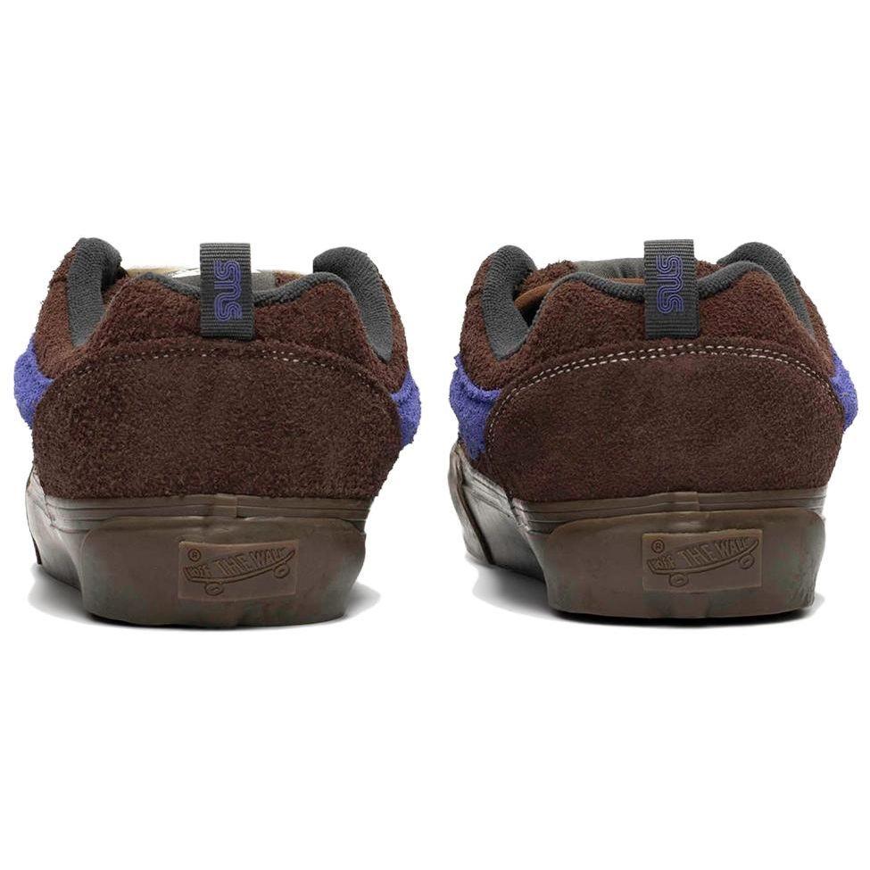 Vans SNS X Knu Skool Кожаные Амортизирующие Прочные Низкие Кеды для Скейтбординга Унисекс коричневые VN0007QDB7G1