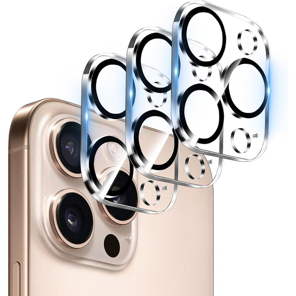 3 шт. Защитная пленка для экрана и объектива камеры для Iphone 17 Air 16 Pro Max 15 Plus 14 13 12 Mini 11 16E Закаленное стекло Защитная пленка Аксессуары для телефона