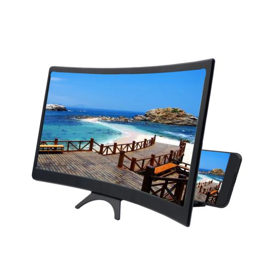 Amplifier 12 Inch High Clarity 3D Curved Screen Foldable Video Magnifier for Mobile