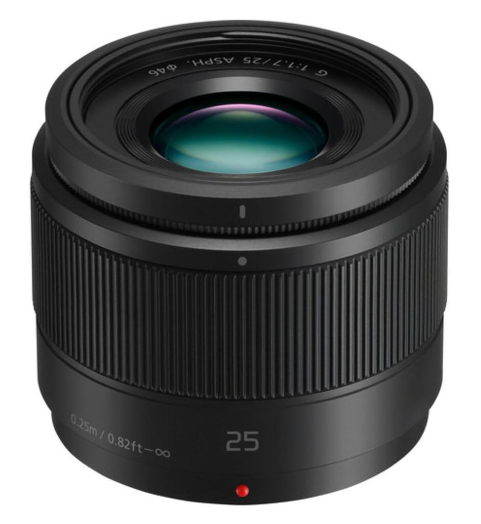 Panasonic Объектив с одним фокусом для Micro Four Thirds Lumix G Black 25 мм/ F1.7 ASPH. H-H025-K