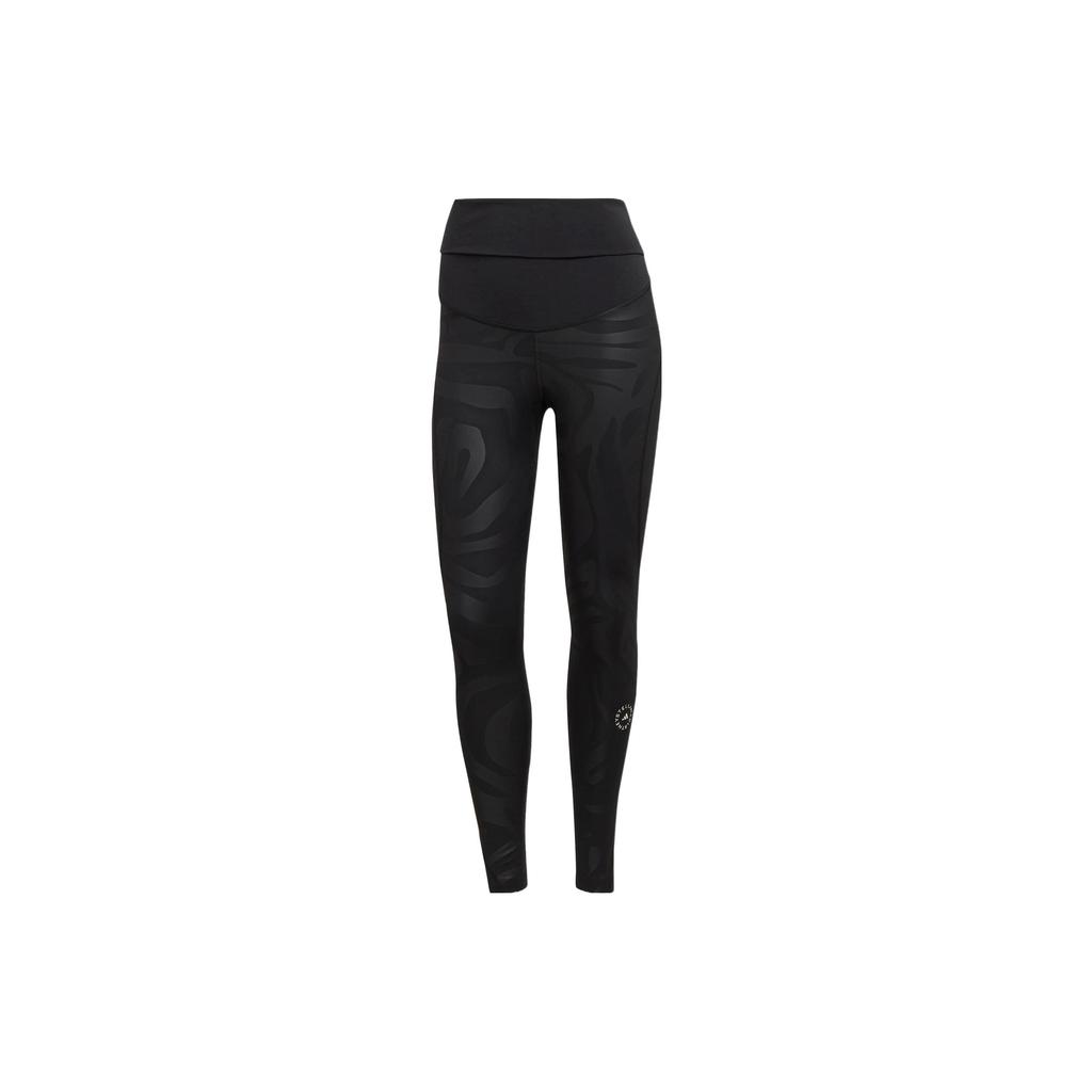 Adidas Stella McCartney M Tight однотонные леггинсы с логотипом и высокой талией, спортивные леггинсы женские, черные HG6844