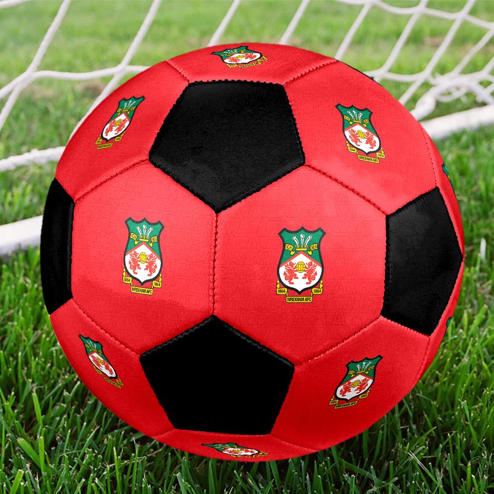 Футбольный мяч Wrexham AFC Цветной Для всех возрастов Машинная строчка ПВХ Готов к соревнованиям Прочный Высокий отскок.РАЗМЕР5