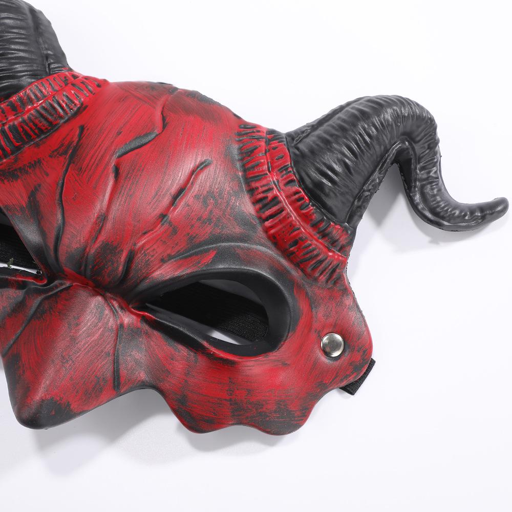 Halloween PU Ram Horn Devil Mask for Masquerade & Cosplay