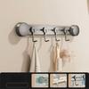 Wall-Mounted Vacuum Suction Cup Hooks 4/6 Hooks Kitchen Storage Hooks  for Home
