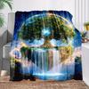 1 Luxurious Large Tree Print Fleece Throw Blanket - Ideal Gift for African Girls, Daughters, and Granddaughters - Versatile for