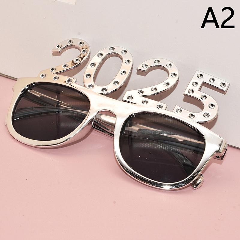 2025 Очки с цифрами, очки с Новым годом, очки с бриллиантовым блеском, реквизит для косплея, украшения для рождественской вечеринки, забавные очки