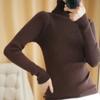High Neck Pullover Sweater Women 2022 New Style Autumn and Winter with Foreign Long Sleeved Solid Color Knitting Sweater Female