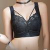 Бюстгальтер большого размера Женский кружевной тонкий бюстгальтер с полной чашкой без косточек, с эффектом пуш-ап