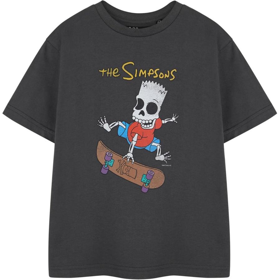 Симпсоны Ванильный Подземный Мальчики Серый Барт Хэллоуин Графическая Футболка