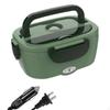Electric Lunch Box Quick Heated Lunchbox 12V/24V/ 110V for Outdoor Truck Car Green