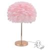E27 Feather Desk Lamp Stand Modern Table Lamp Holder for Bedroom Beside Wedding Birthday DecorUS