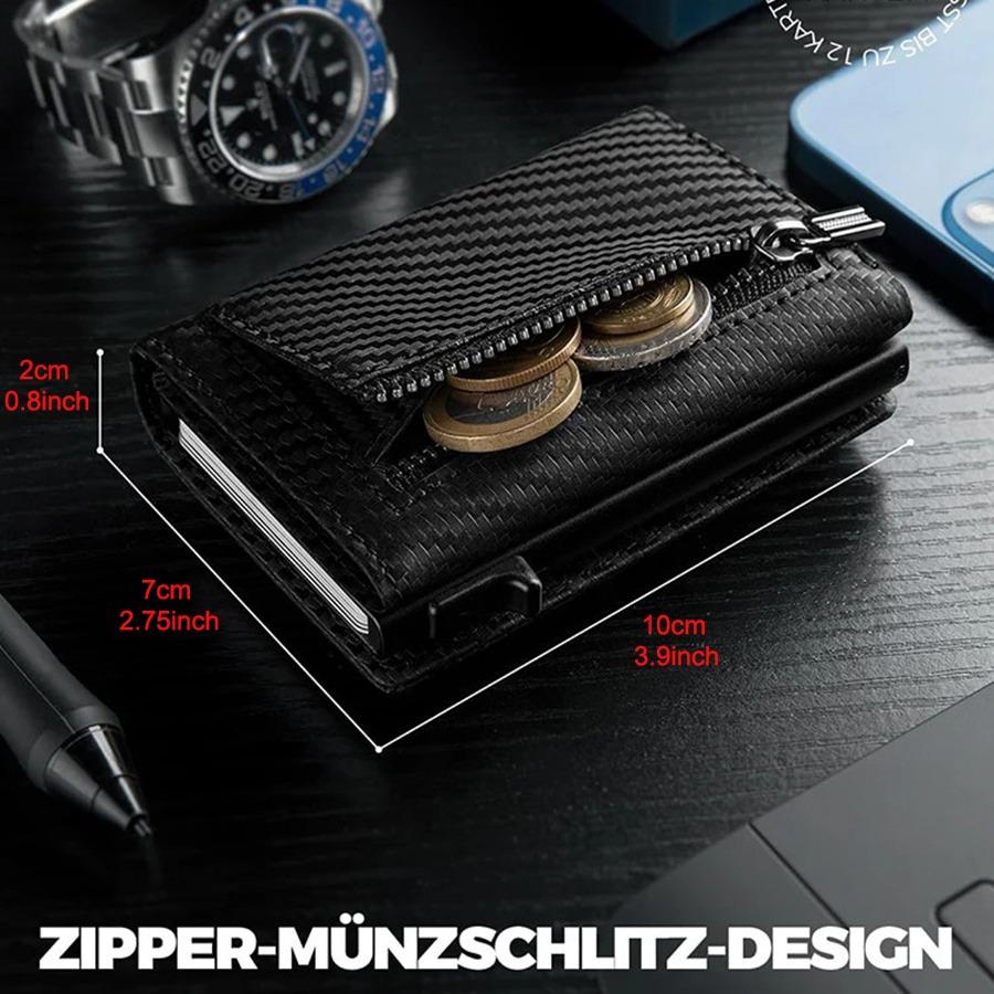 Тонкий кошелек с отделением для монет, кошелек для кредитных карт, мужской, на магнитной застежке, с RFID-защитой, мужской кошелек