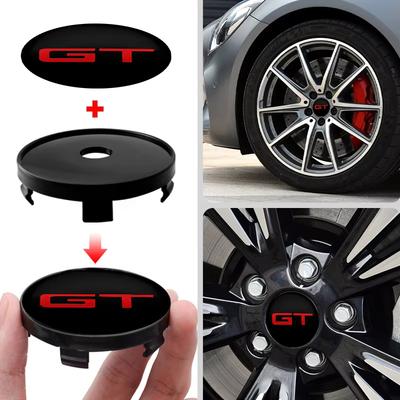 4 шт. Автомобильный значок GT Наклейка на центральную крышку ступицы колеса Колпачки центральной ступицы колеса для автомобиля