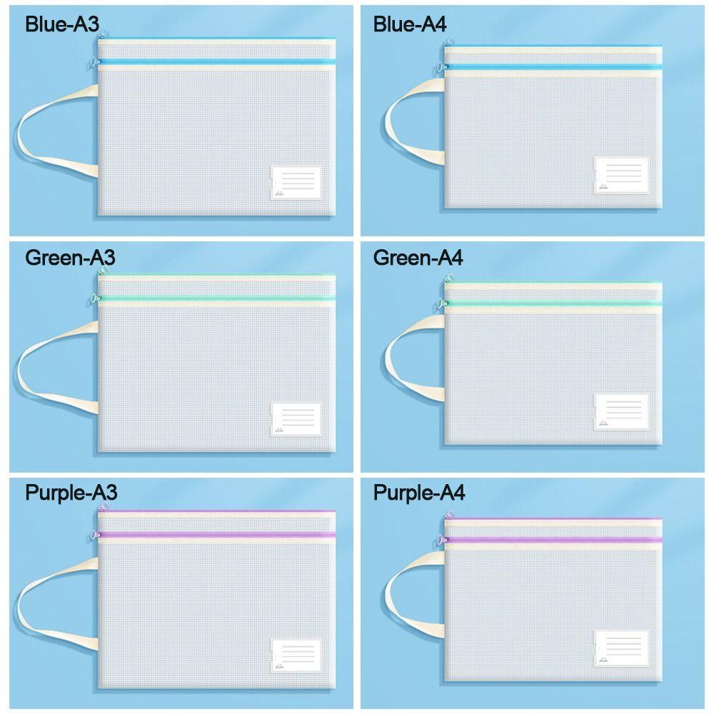 Папка для документов A3/A4 Прозрачная сетчатая сумка для хранения Новая классификация Папка для файлов