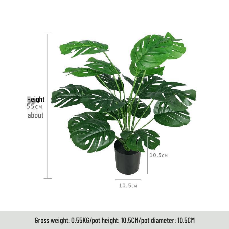Potted Turtle Back Bonsai: Faux Floor Plant Decoration - Small Green Simulation Ornaments for Living Room