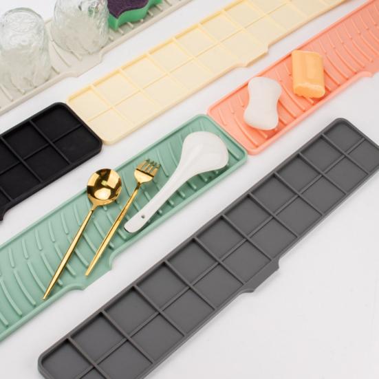 Силиконовый коврик для слива, подкладка, кран, противоскользящий, быстросохнущий, коврик для раковины для мыла, защита от проливания, столешница