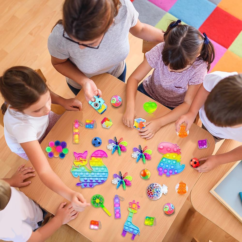 1000pcs Party Favors Goodie Bags for Kids, Fidget Toys Pack, Stocking Pinata Stuffers, Birthday Gifts, Classroom Prize, Treasure Box, Carnival