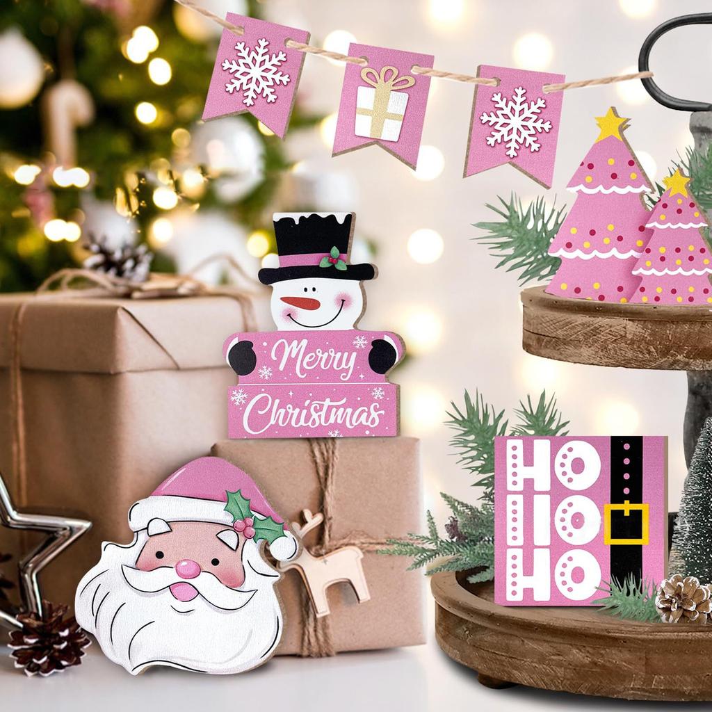 3D Tray Decoration Ornaments Christmas Snowman Wall Decoration Wall Christmas Holiday Home Decoration