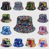 Tie Dye Fisherman Hat Uv Protection Assorted Colors Print Butterfly Cat Cap Leaf