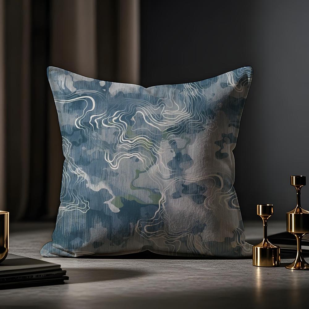 Чехол для подушки с принтом, противопылевой, наволочка, невидимая молния, шелковистый короткий плюш, чехол для диванной подушки