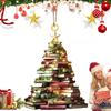 Book Ornaments For Christmas Tree 2D Acrylic Car Ornament Book Lover Pendant Festival Decor For Christmas Holiday Home
