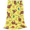 Curious George Cartoon Monkey Coral Fleece Plush Throw Blankets Blanket for Home Bedroom Lightweight Bedding Throws