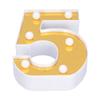 Gold Mirror-Finish Marquee LED Light Number 5 LED Light Decorative Number Sign Lamp  Home