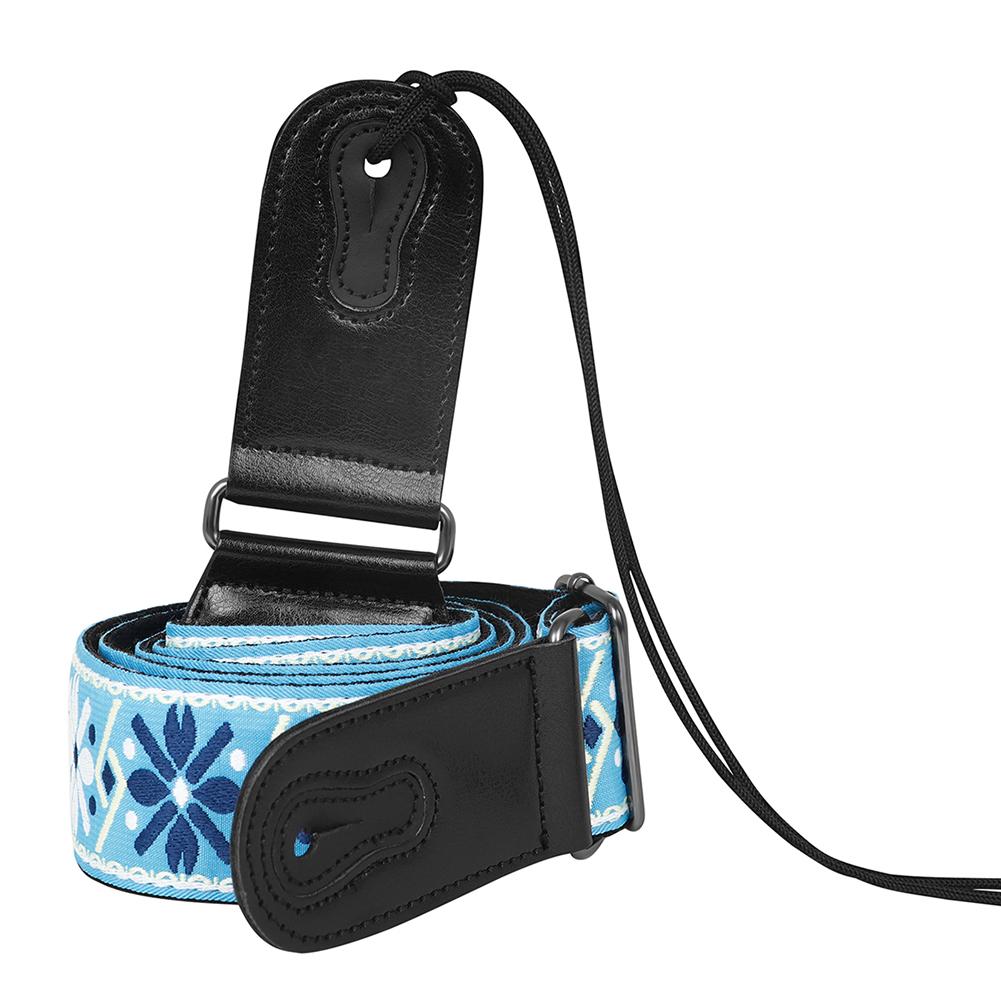 Guitar Strap Adjustable Length From 94 To 156CM Electric Guitar Bass Cotton Straps Embroidery Pattern Ukulele Strap Accessories