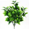 7 Branches Green Artificial Plants for Garden Bushes Fake Grass Eucalyptus Orange Leaves Faux Plant for Home Shop Decoration