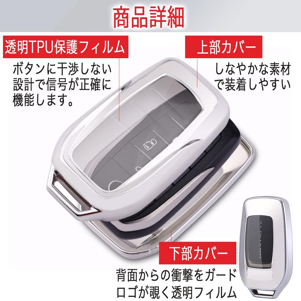 [MKMC] Чехол для смарт-ключа, материал ТПУ, совместим с автомобилями Toyota, New Prius, Alphard, Vellfire Crown, Harrier, кастомные детали (синий), синий