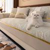 Luxury French-style Cream Sofa Cushion Anti-slip Seat Pad For All Seasons 2024 New Model High-end Feel Set Cover And Napkin