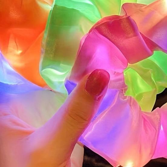 8 шт. светодиодных резинок для волос, световой эффект для вечеринки, управление одним щелчком, 8 цветов, 3 эффекта свечения, праздничные резинки для волос, аксессуары для волос