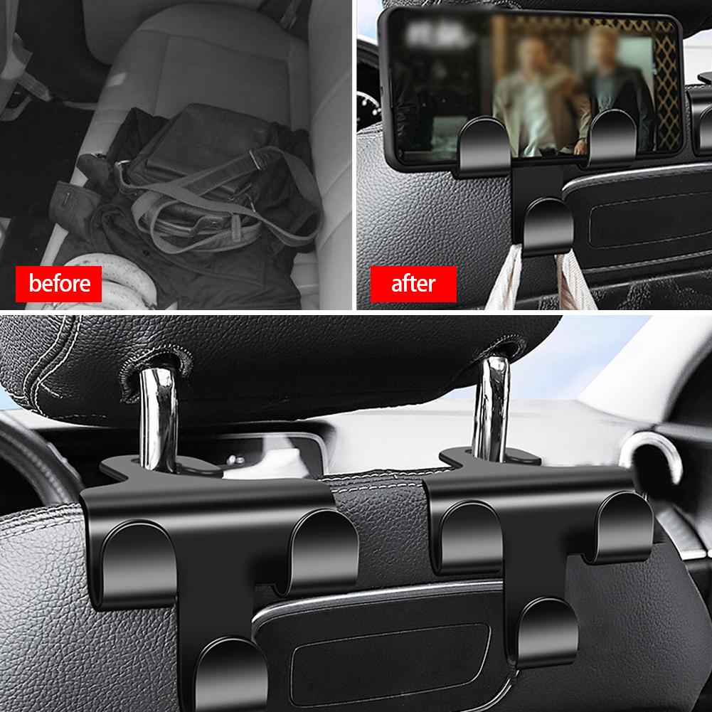 Автомобильное сиденье спинка двойной крючок для головы многофункциональная вешалка для телефона подголовник подвесная сумка для хранения вешалка аксессуары для салона автомобиля