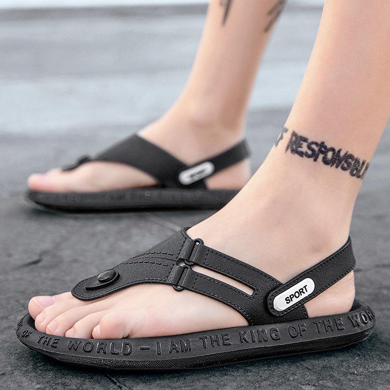 Men's Slippers Sandals Flip Flops Men's Bathroom Non-slip Sandals Slippers Beach Shoes