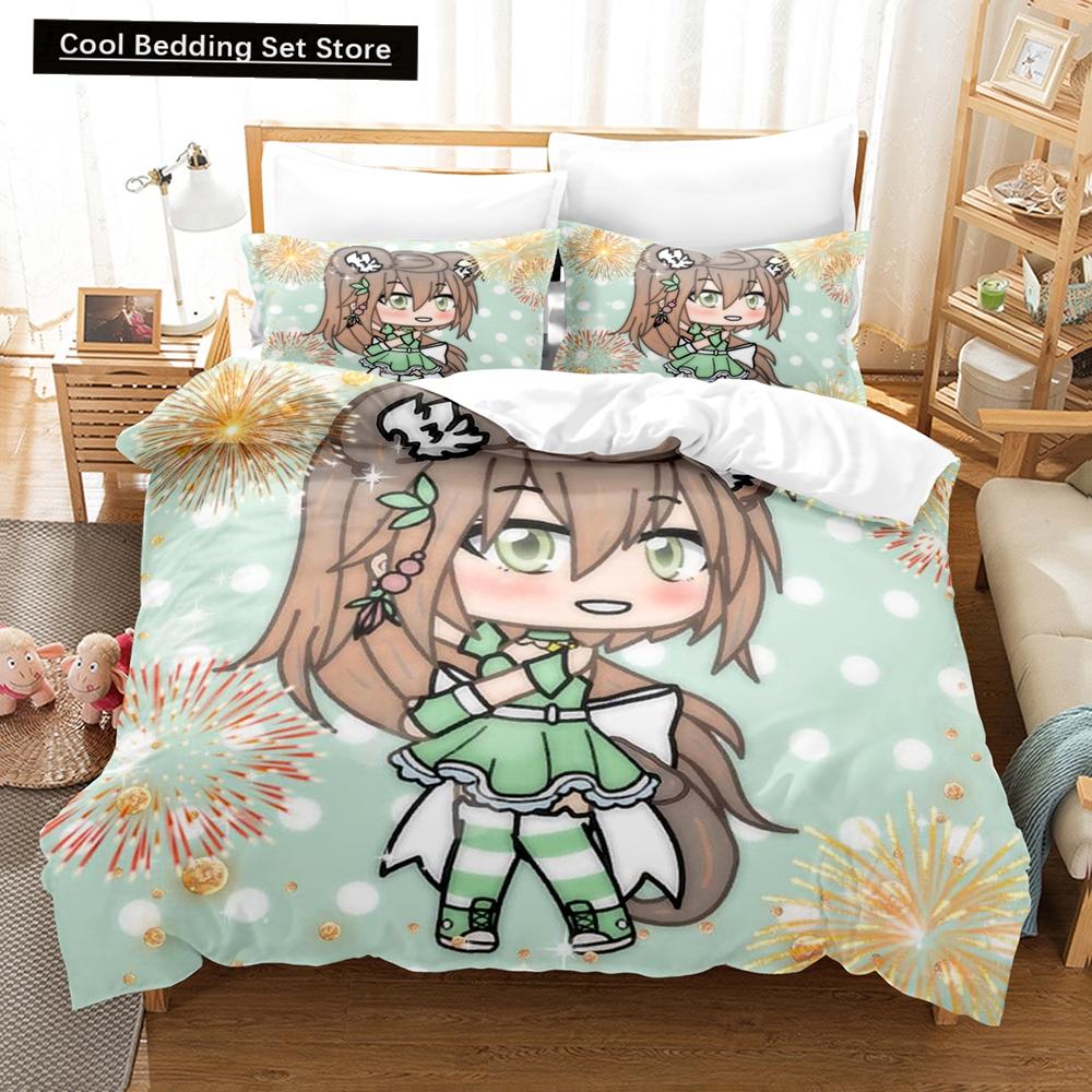 3D аниме Gacha Girl комплекты постельного белья пододеяльник с наволочкой Twin Full Queen King постельное белье постельное белье для домашнего текстиля