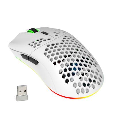 Беспроводная игровая мышь T66 RGB 2,4G с RGB-подсветкой, зарядная мышь с регулируемым разрешением, эргономичный дизайн для настольного ноутбука