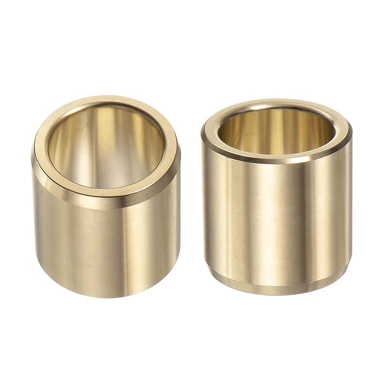HARFINGTON 2pcs Sleeve Bearings 1/2" Bore 5/8" OD 1" Length Wrapped Oilless Bushings Brass Alloy for Transmission Conveyor Systems