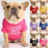 Funny Letter Dog Tshirt for Small Medium Dogs Cute French Bulldog Clothes Dog Cooling Vest Pet Dogs Shirts Dropshipping