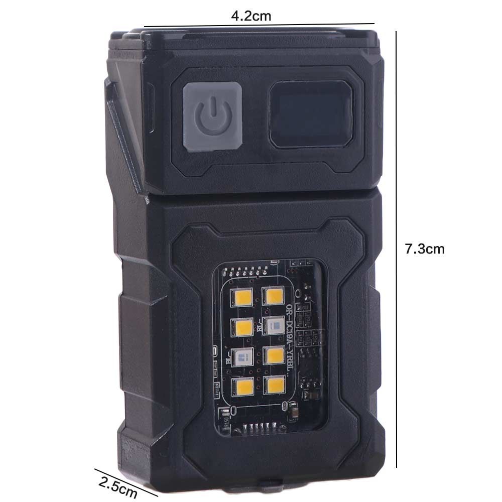 Super Bright Keychain Flashlight LED USB Rechargeable Portable Work Light with COB Emergency Light Warning Flash Lights