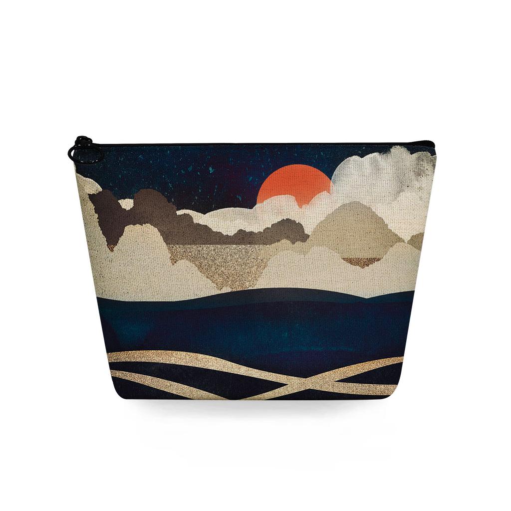 Women Landscape painting Print Cosmetic Bag Toiletries Organize Travel Storage Case 6753 KTB