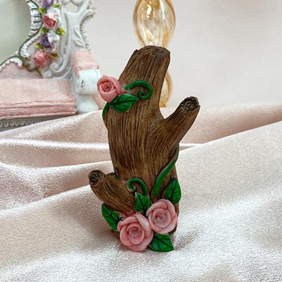 1 Pair Wall Art Hooks Key Hanger Decorative Hooks with Adhesive Resin Flowers And Tree